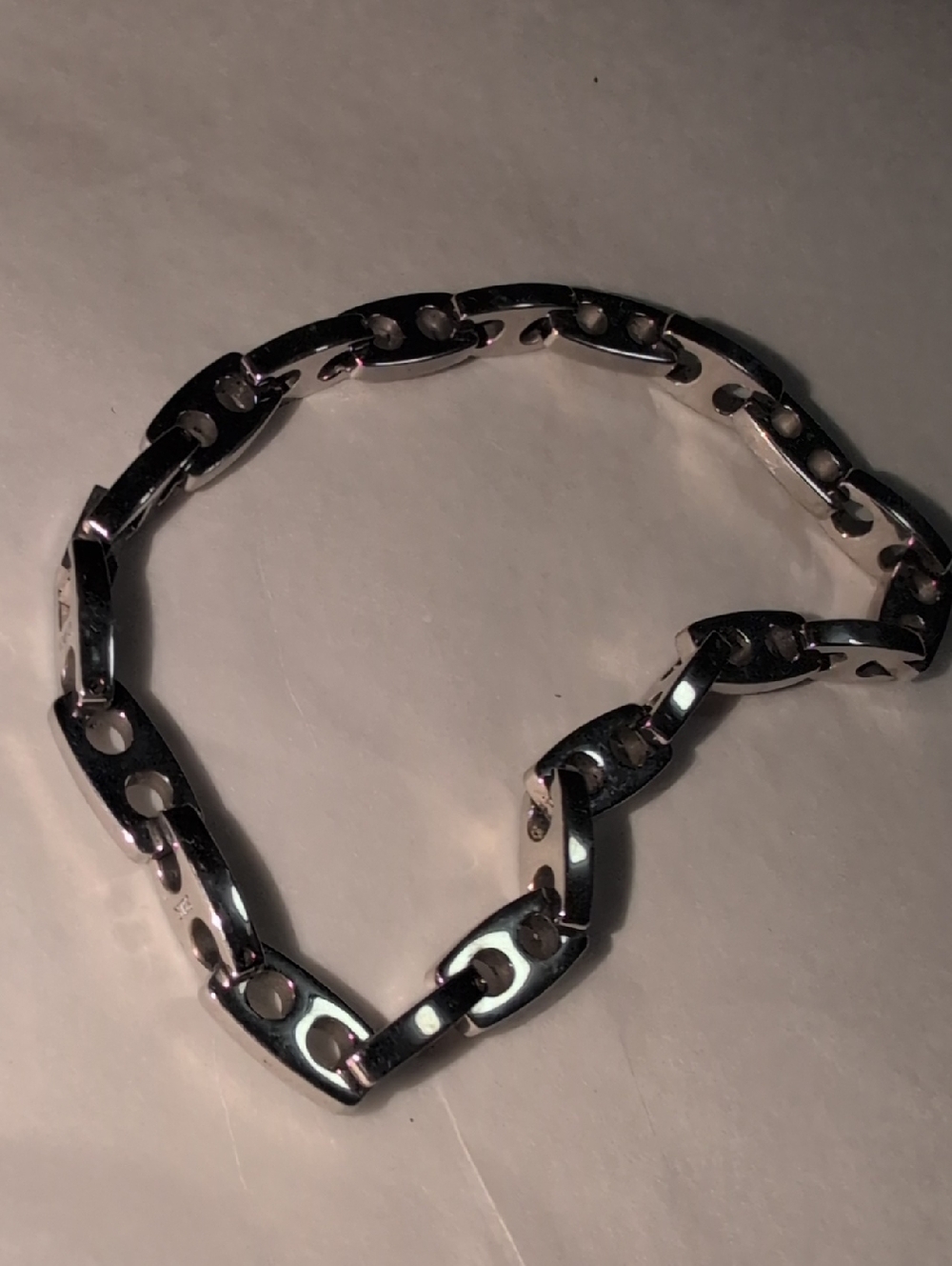 🥀3/$25🥀 SHR Signed China Stainless Steel Silver Link Chain Bracelet